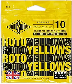 Rotosound Cordas de guitarra elétrica Roto Yellows R10 (10-46)