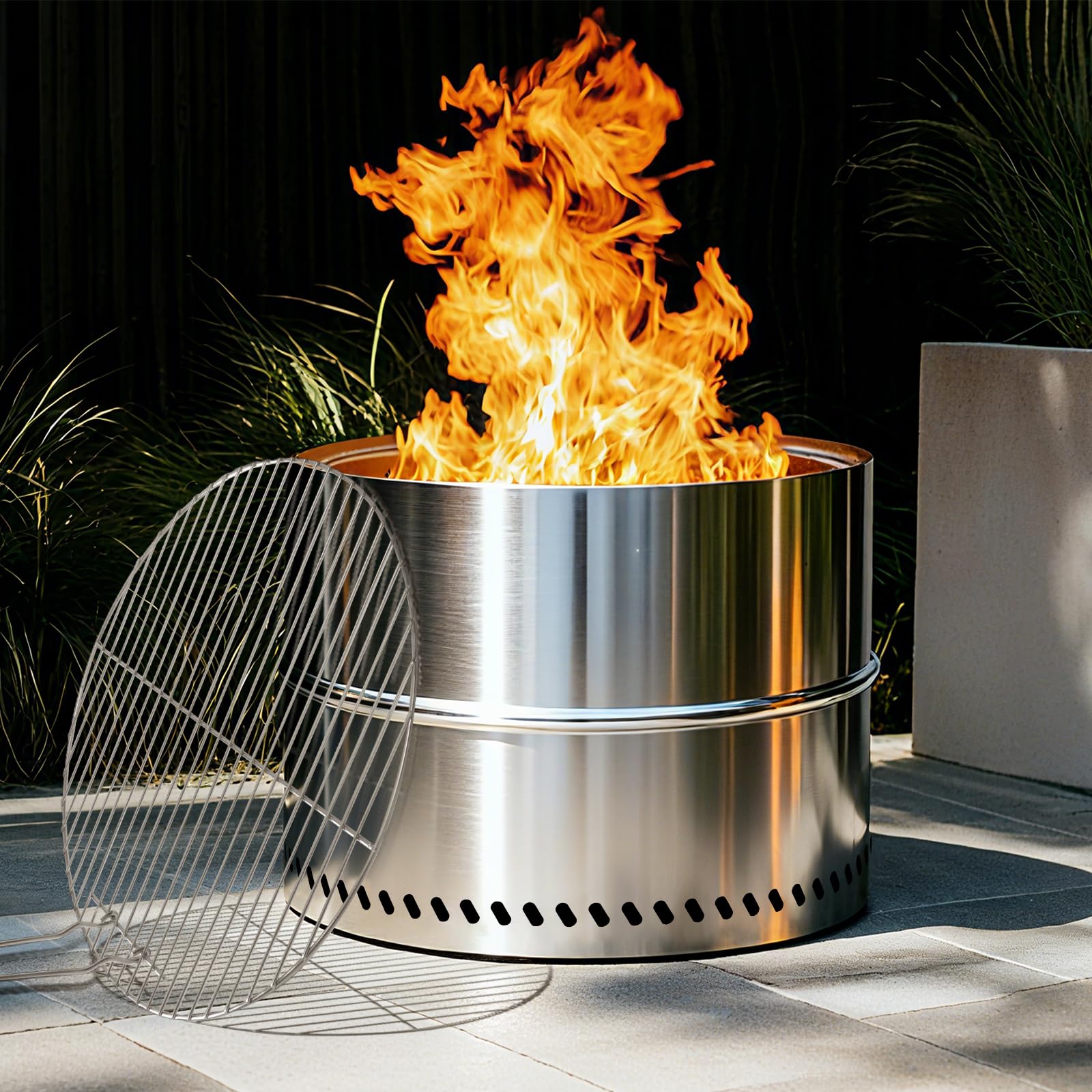 【新品】Makuake FIREPOT4 Amazon.com : HGD 20 Inch Smokeless Firepit with Grill, Portable