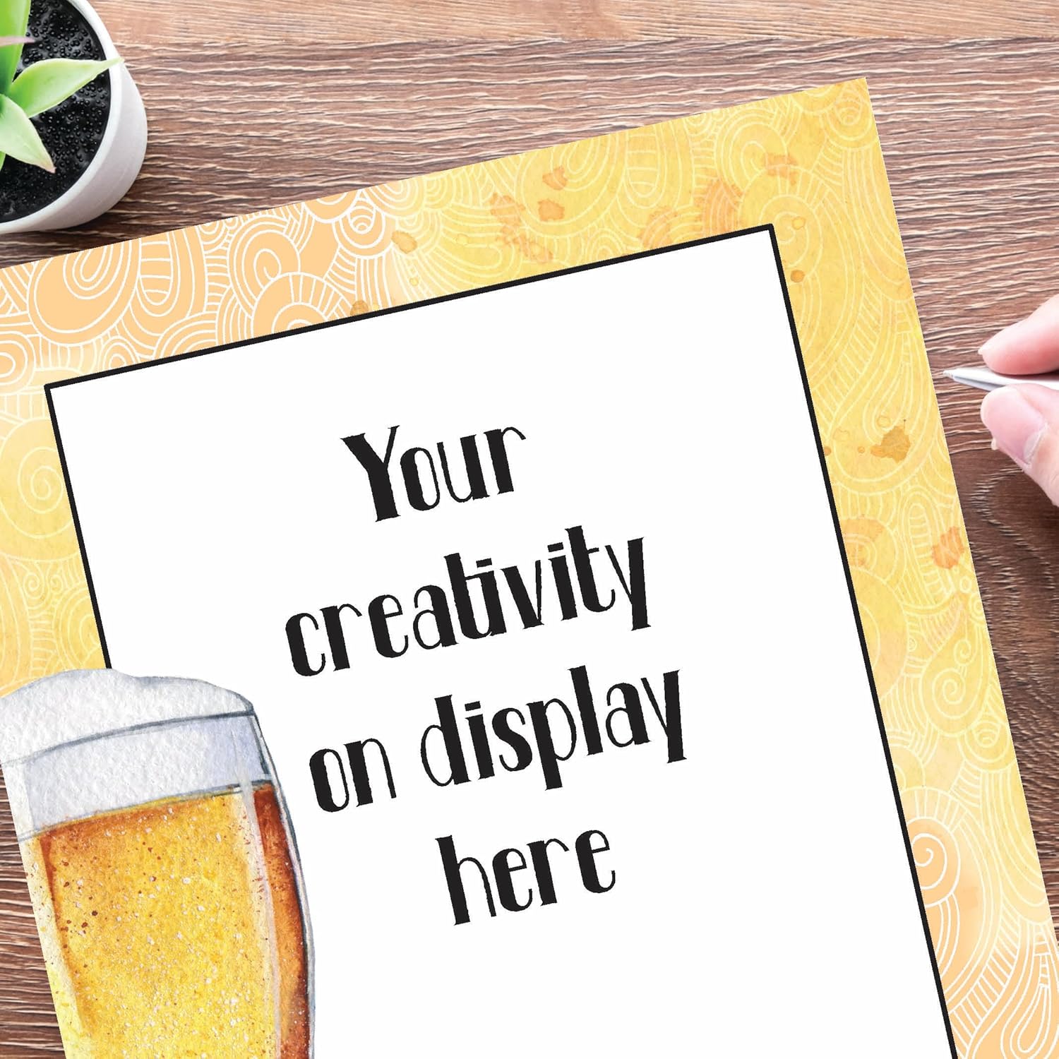 Beer Glass Letterhead Laser & Inkjet Printer Paper (100 Pack)