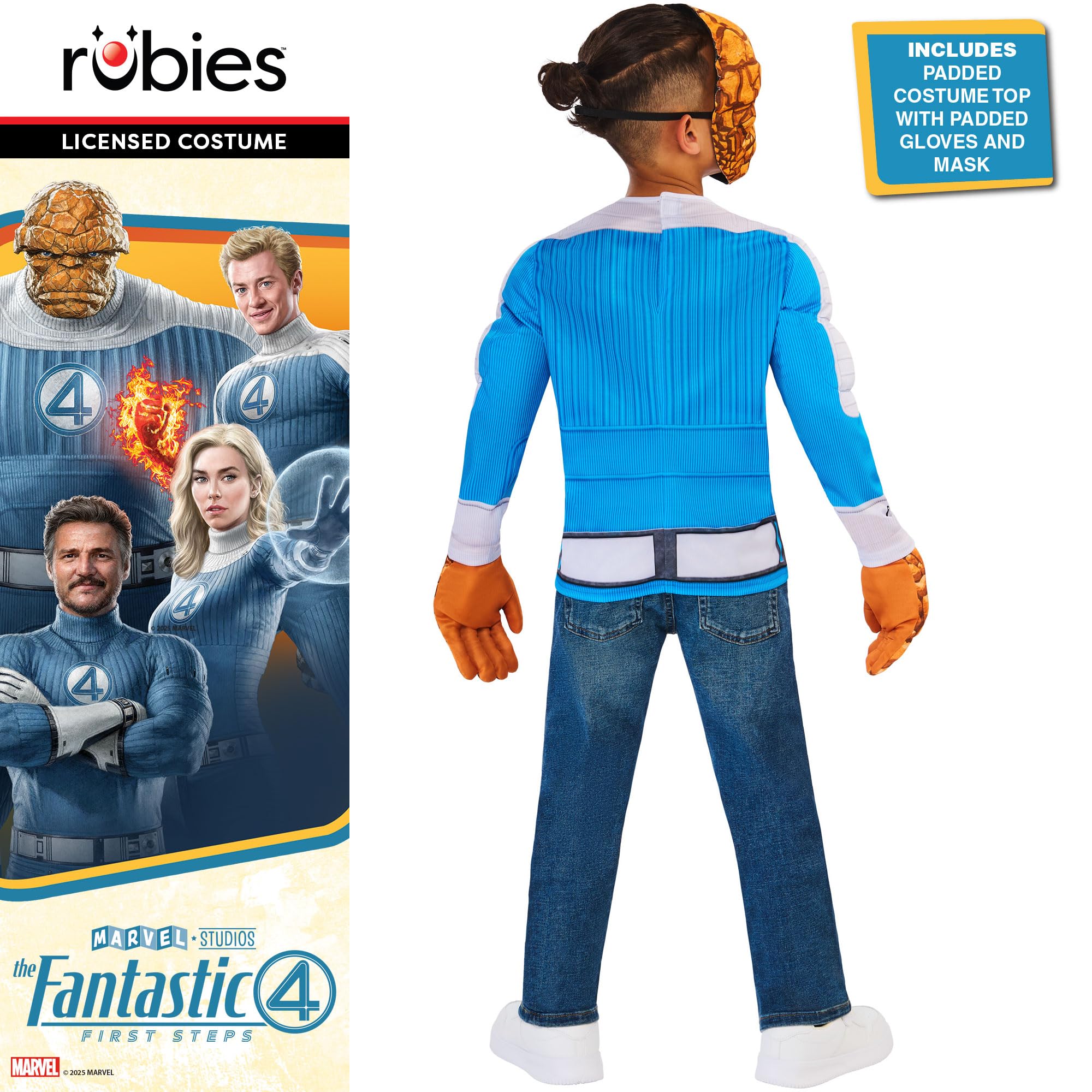 Rubies Official Fantastic Four, The Thing Costume Child Costume, Kids Fancy Dress, Size Age 7-8 Years, Blue - Image 4