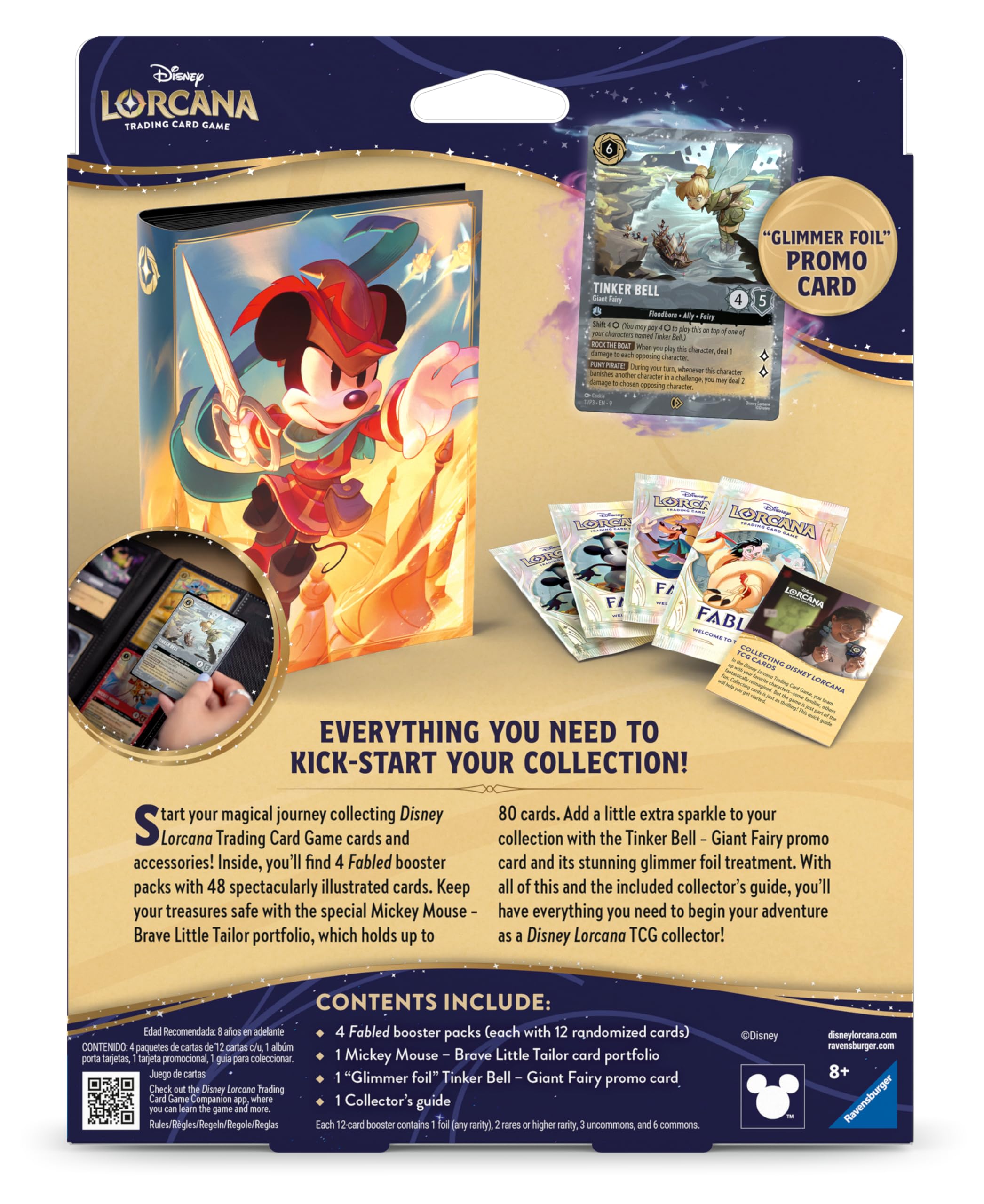 Disney Lorcana Collectible Card Game, Starter Kit with 4 Booster