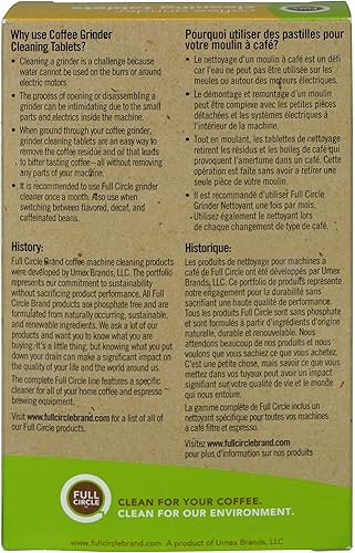 Miniatura 3 de Urnex Full Circle - Tabletas de limpieza para molinillo de café, 3 paquetes de un solo uso, el limpiador de molinillo de café elimina residuos de