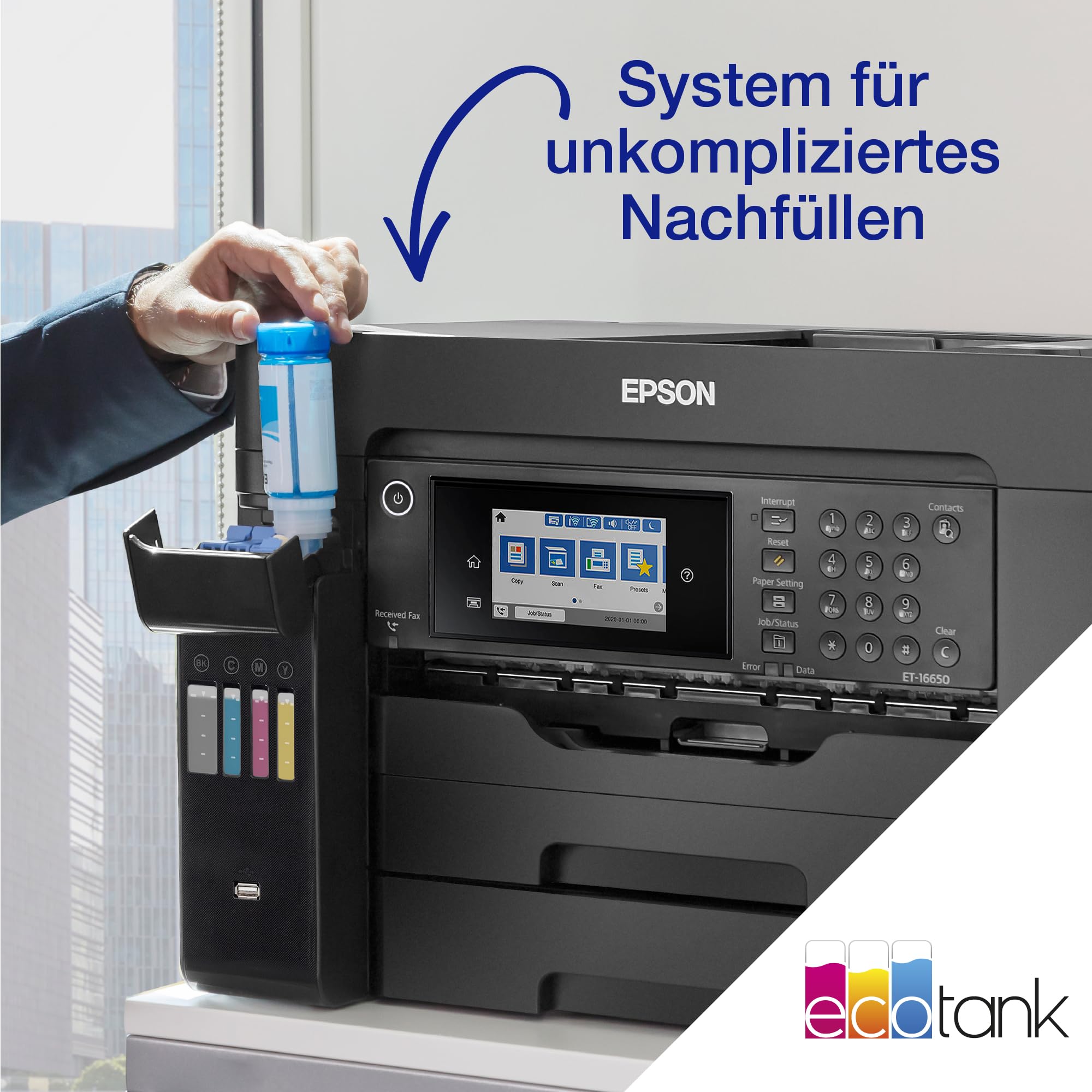 Epson EcoTank ET-16605 DIN-A3+-Multifunktions-Wi-Fi-Tintentankdrucker mit Fax