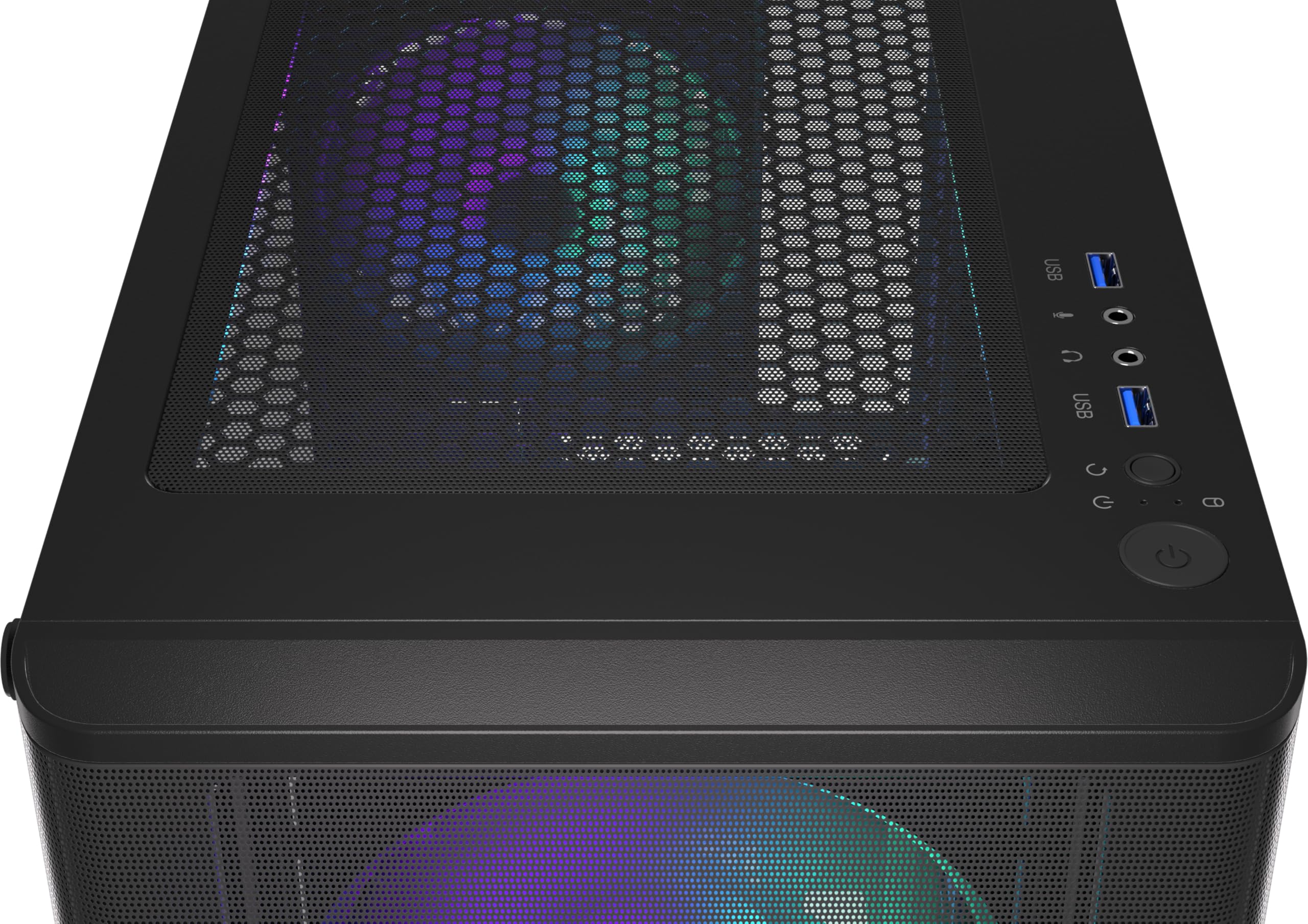 ENDORFY Ventum 200 ARGB PC-Gehäuse ATX mit Hartglas Seitenfenster | 4x Stratus 120 PWM ARGB Lüfter, PWM+ARGB Controller, Mesh Front, Radiator bis 360 mm, Schwarz