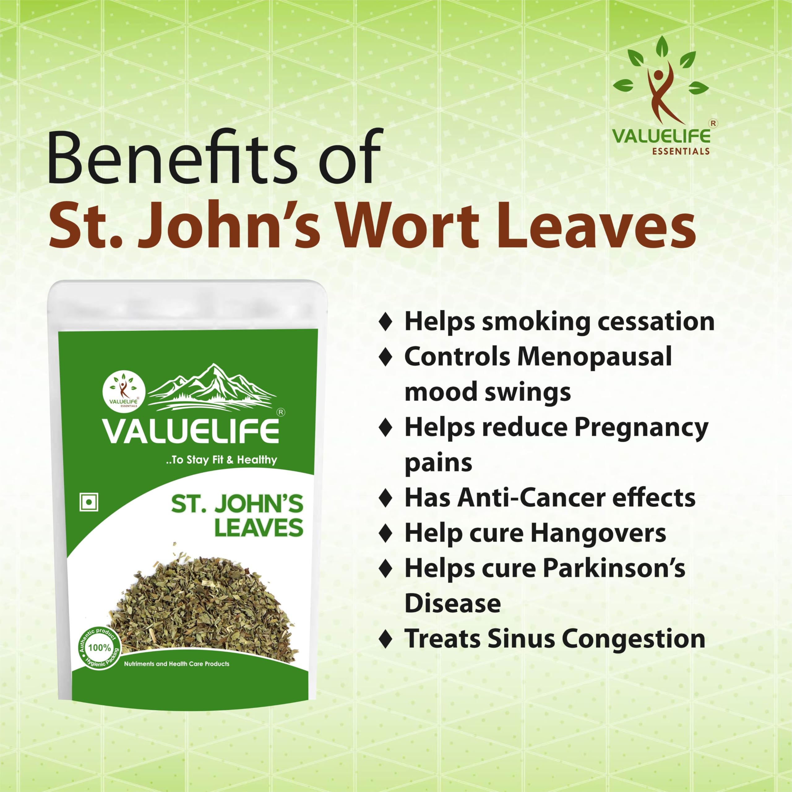Value Life St. John's Wort Leaves - Stress, Mood and Mental Health Support 150G 1