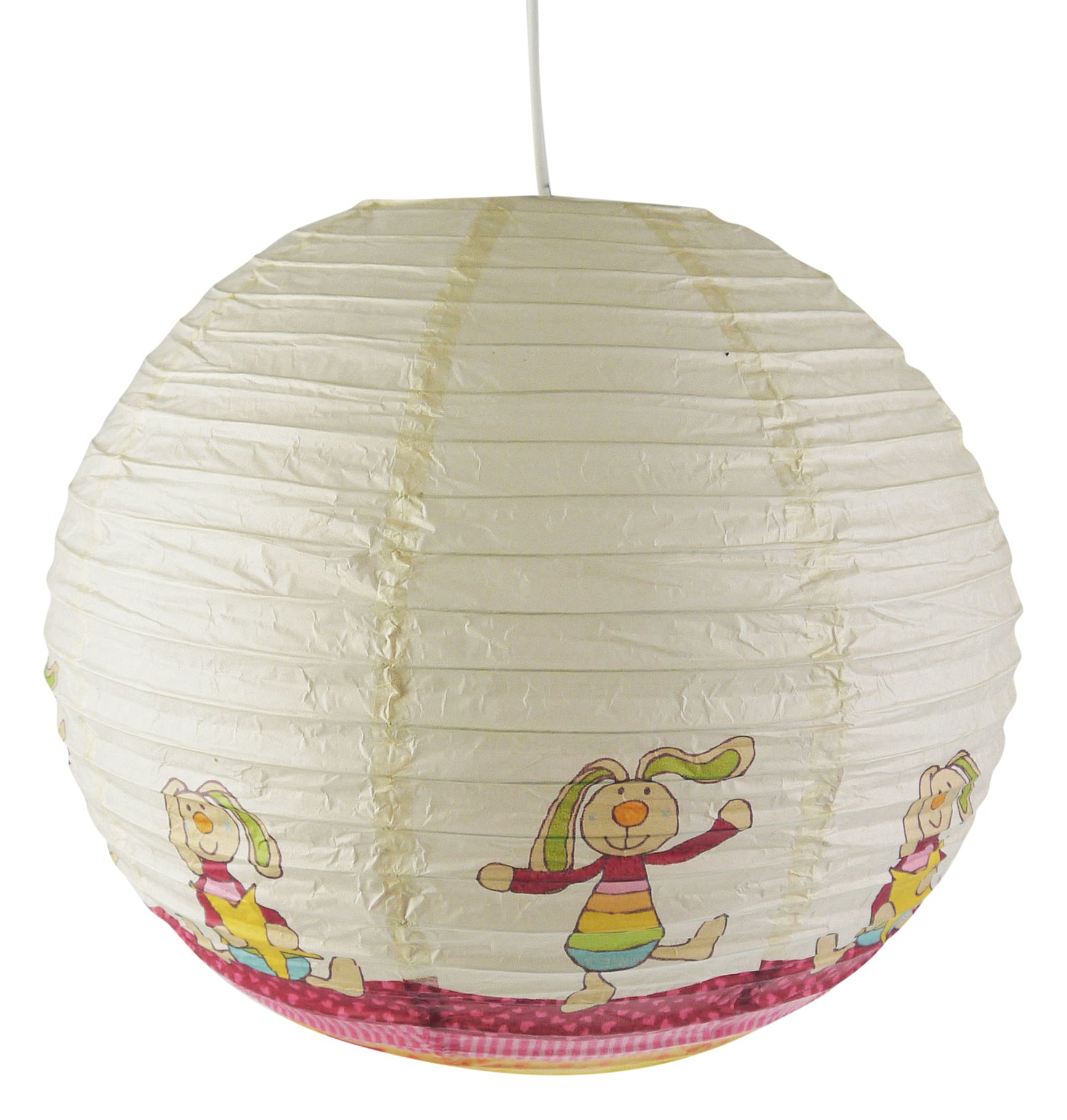 Niermann StandbyCeiling lightPaper Balloon Rainbow Rabbit, Paper, Multi-Colour