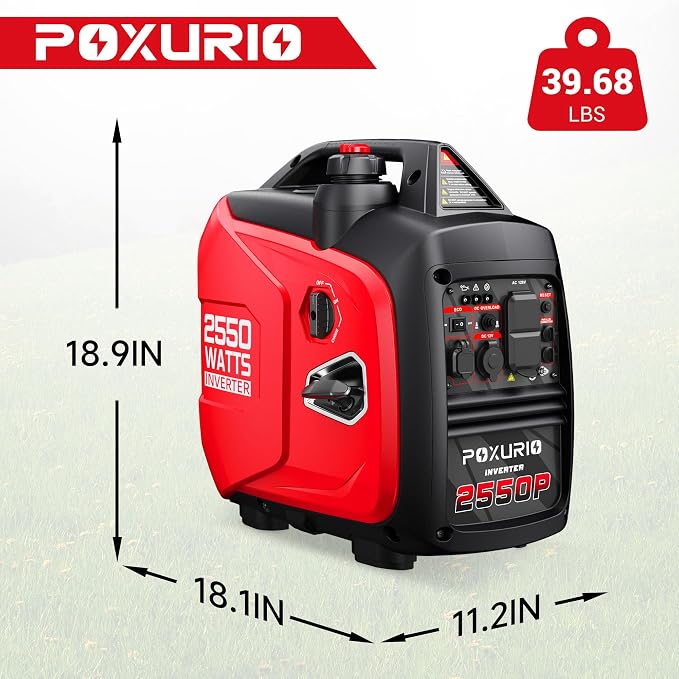 Generador Inverter Portátil 2550W Gasolina 120V Silencioso miniatura 3