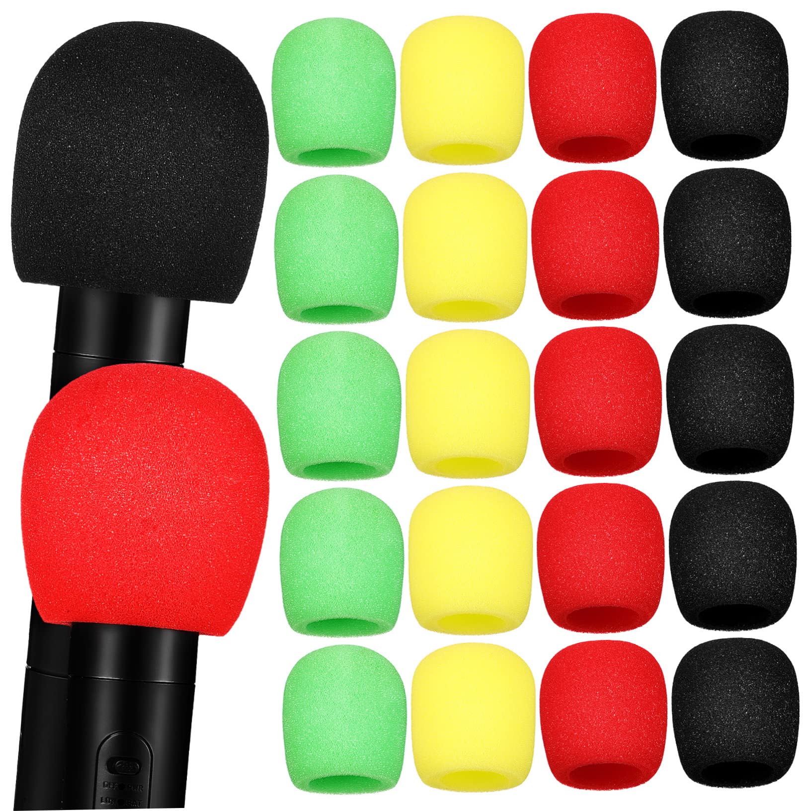 ifundom Lot De 2 Filtres Anti-vent Pour Microphone Housse De Universelle Pour Microphone Coupe-vent Et Éponge Pour Enregistrement 32 Pièces X 2