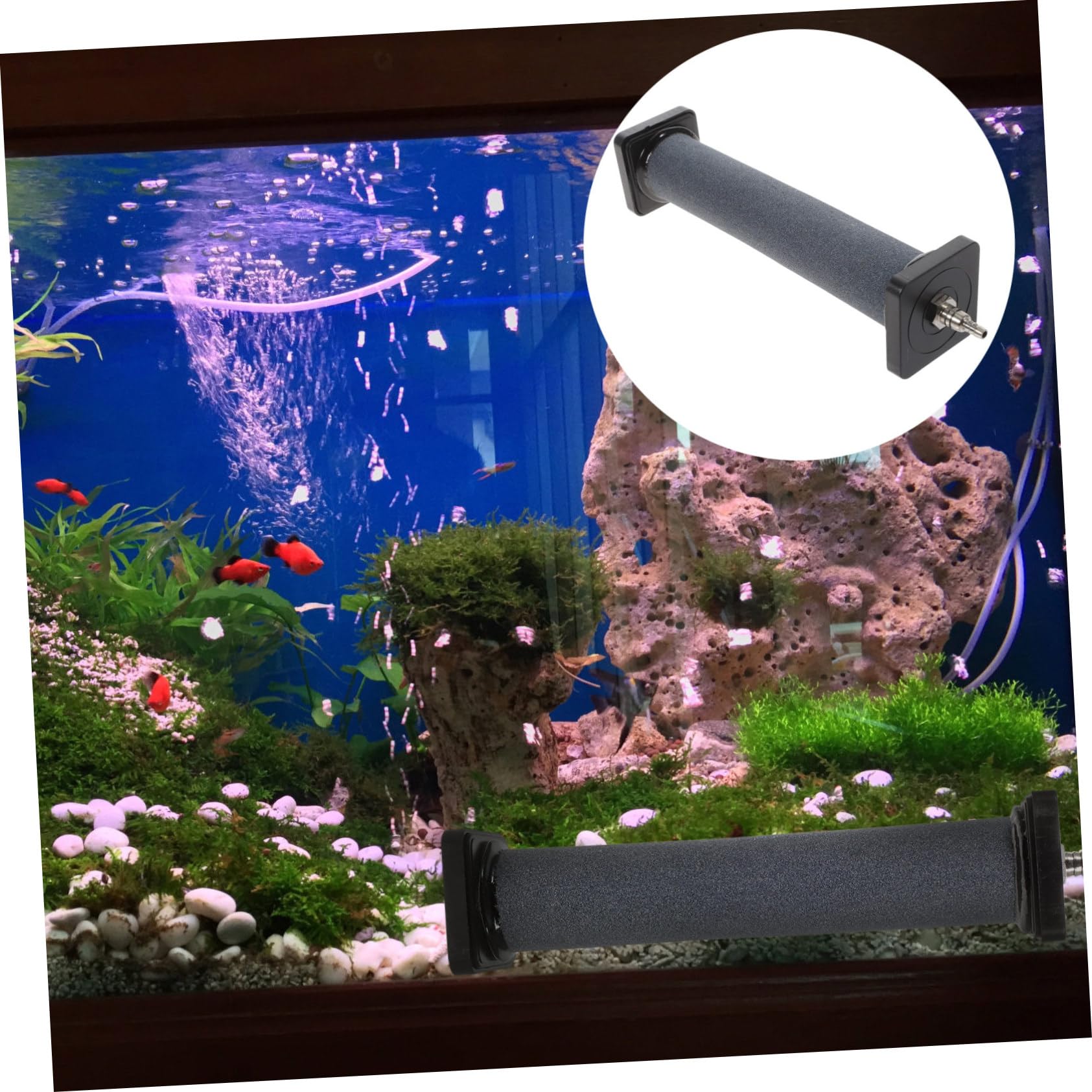 ibasenice Aquarien Ausströmerstein für Luftpumpe Luftstein Diffusor Stein Steigert Sauerstoffgehalt im Aquarium und Fischbecken