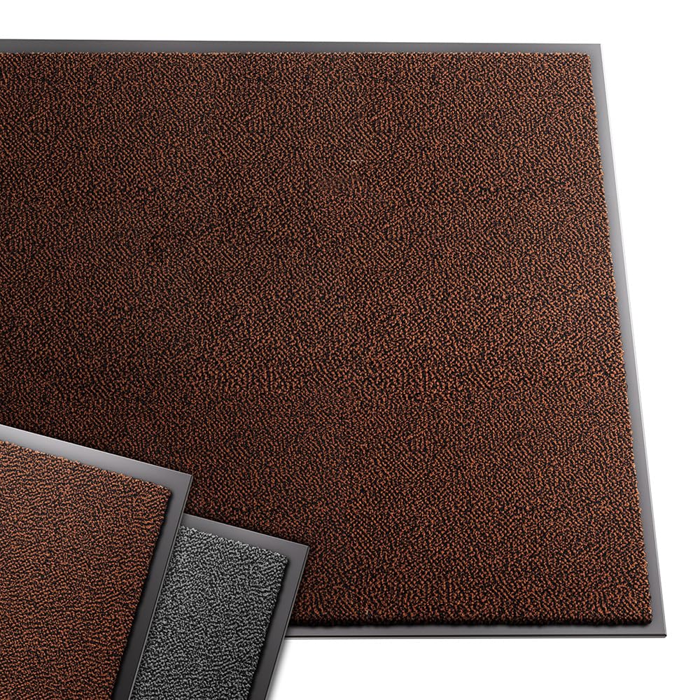 VOUNOT® Heavy Duty Barrier Mats, Door Mat Washable, Non Slip Rubber Mat, Floor Mats Kitchen Rugs, Brown-Black, 90x150cm,4816198303767
