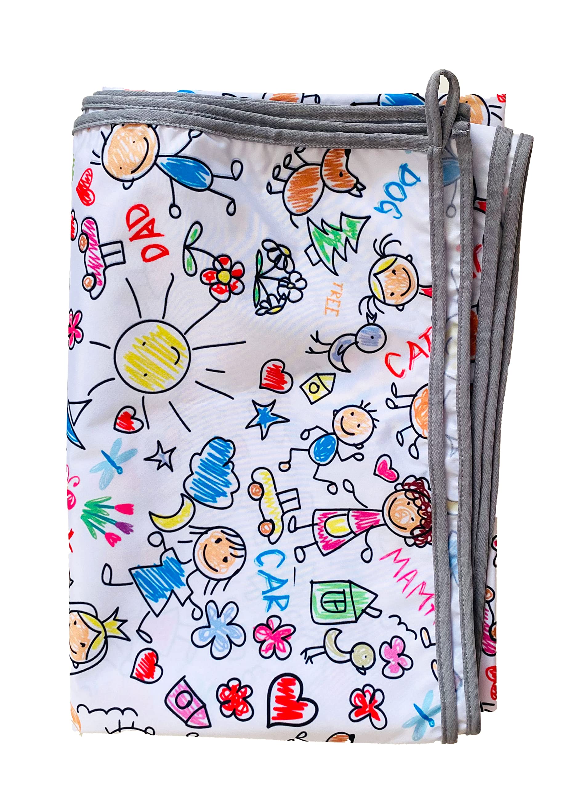 Yorni Family Su Geçirmez Yer/Masa Örtüsü, 145x300cm, Aktivite, Yemek ve Oyun İçin, Doğa Dostu ve Çevreci,%100 Polyester