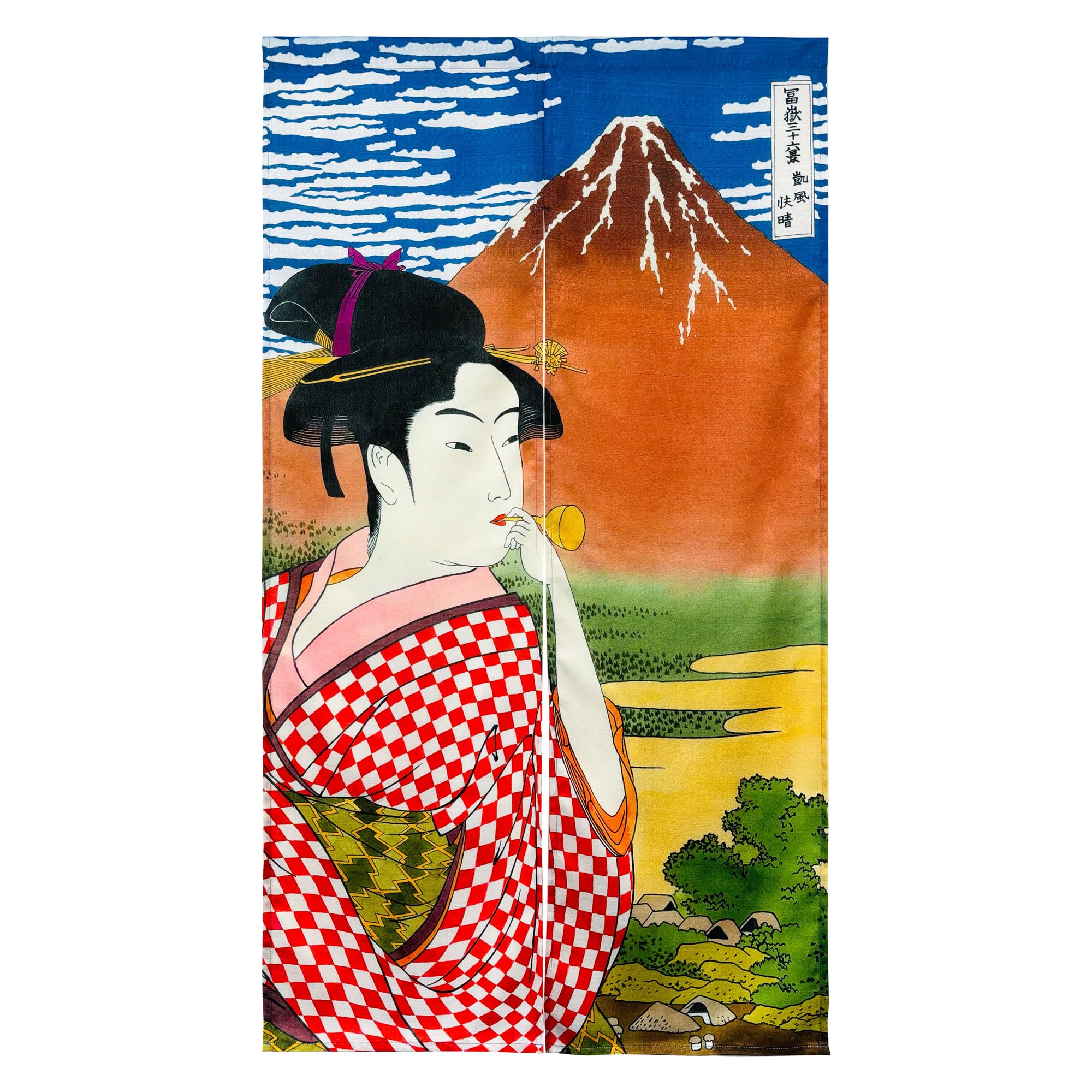 【真作】掛軸　刺繍簾画　唐装美人図　涼雅の佇まい　すだれ装飾画　W127 真作】掛軸 刺繍簾画 唐装美人図 涼雅の佇まい すだれ装飾画