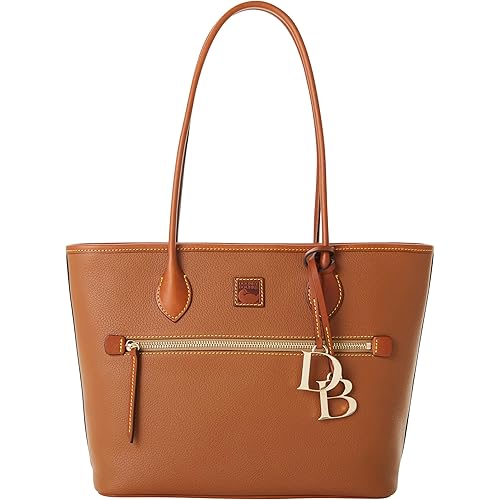 Dooney & Bourke Large Tote Bags for Women, Pebble Grain Leather Bag with Zipper and Long Shoulder Straps | with Zipper, Long Shoulder Straps