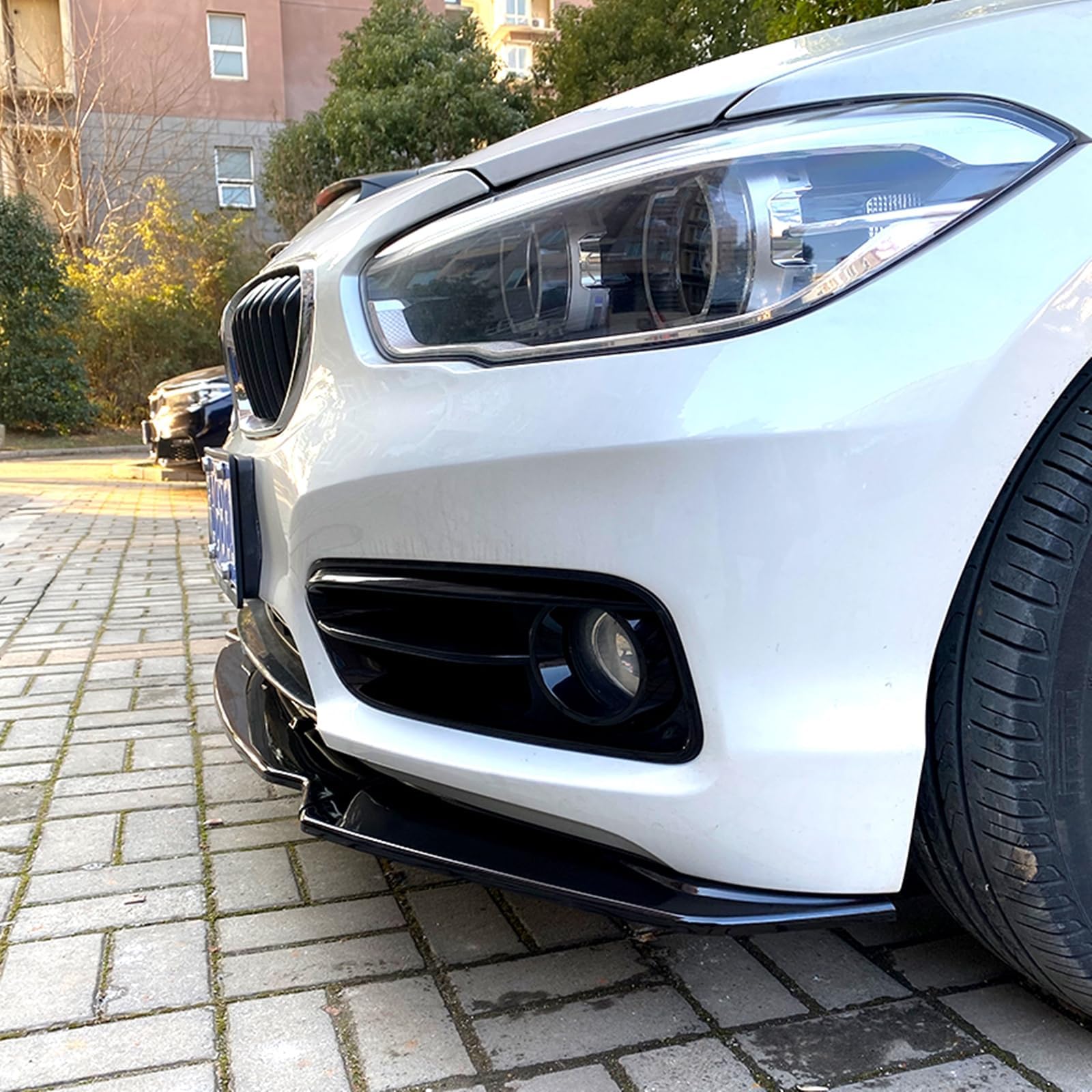 Auto Frontlippe Frontspoiler für BMW F20 F21 2011-2019, Frontstoßstangen Lippenkörper Autoteile Autoantikollisionsschutz