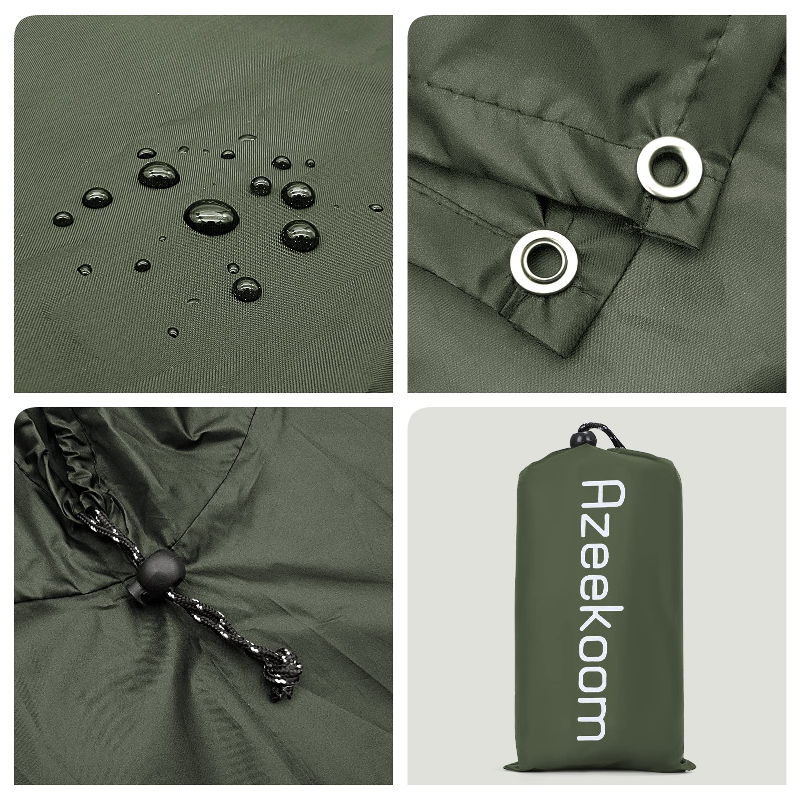 Poncho Impermeable Reutilizable con Capucha Ligero Chubasquero para Hombre Mujer Excursionismo Camping