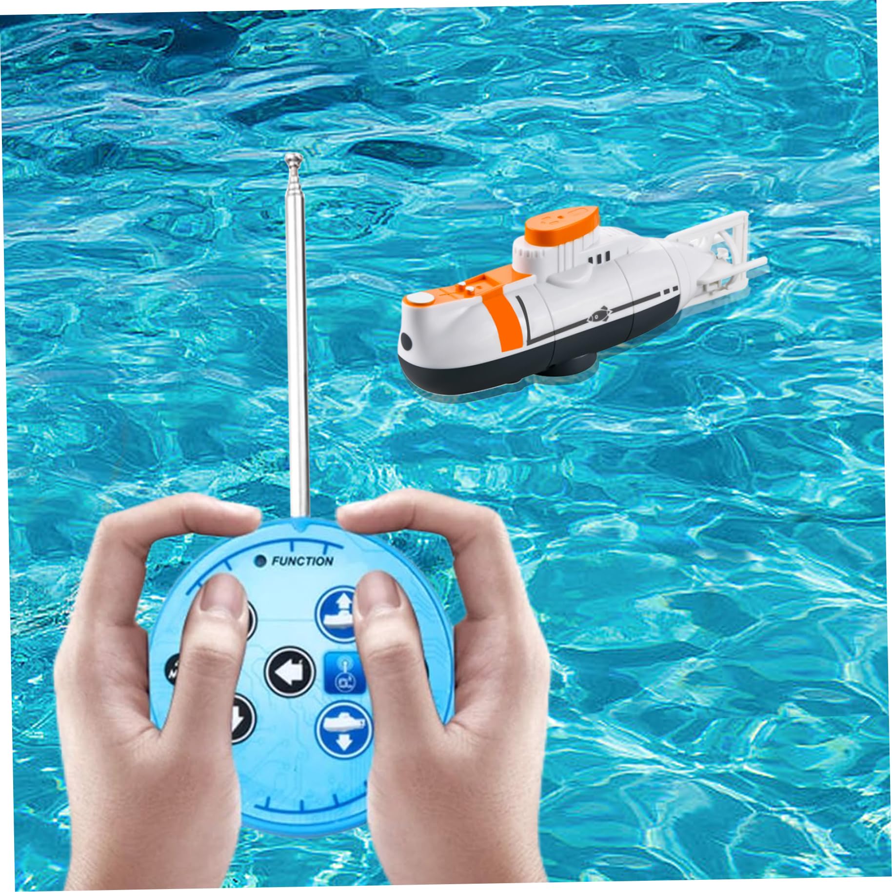 sous-Marin télécommandé, sous-Marin télécommandé, Jouet de Simulation étanche pour Enfants, Rc Toutes Directions, Rc Rechargeable par USB, Blanc pour Un Usage Quotidien