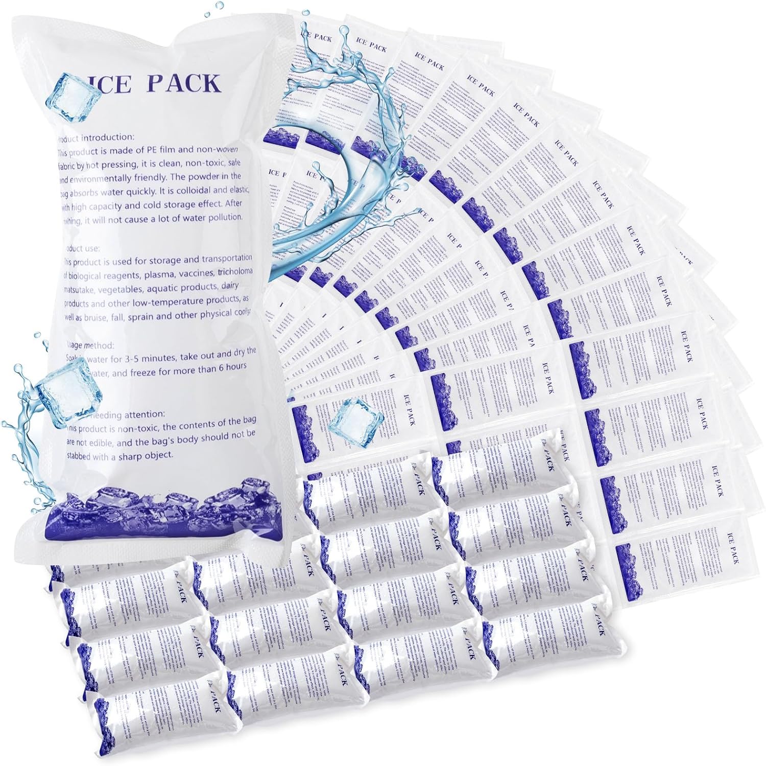 TrelaCo 250 Pcs Dry Ice Pack for Shipping Frozen Food Reusable Ice