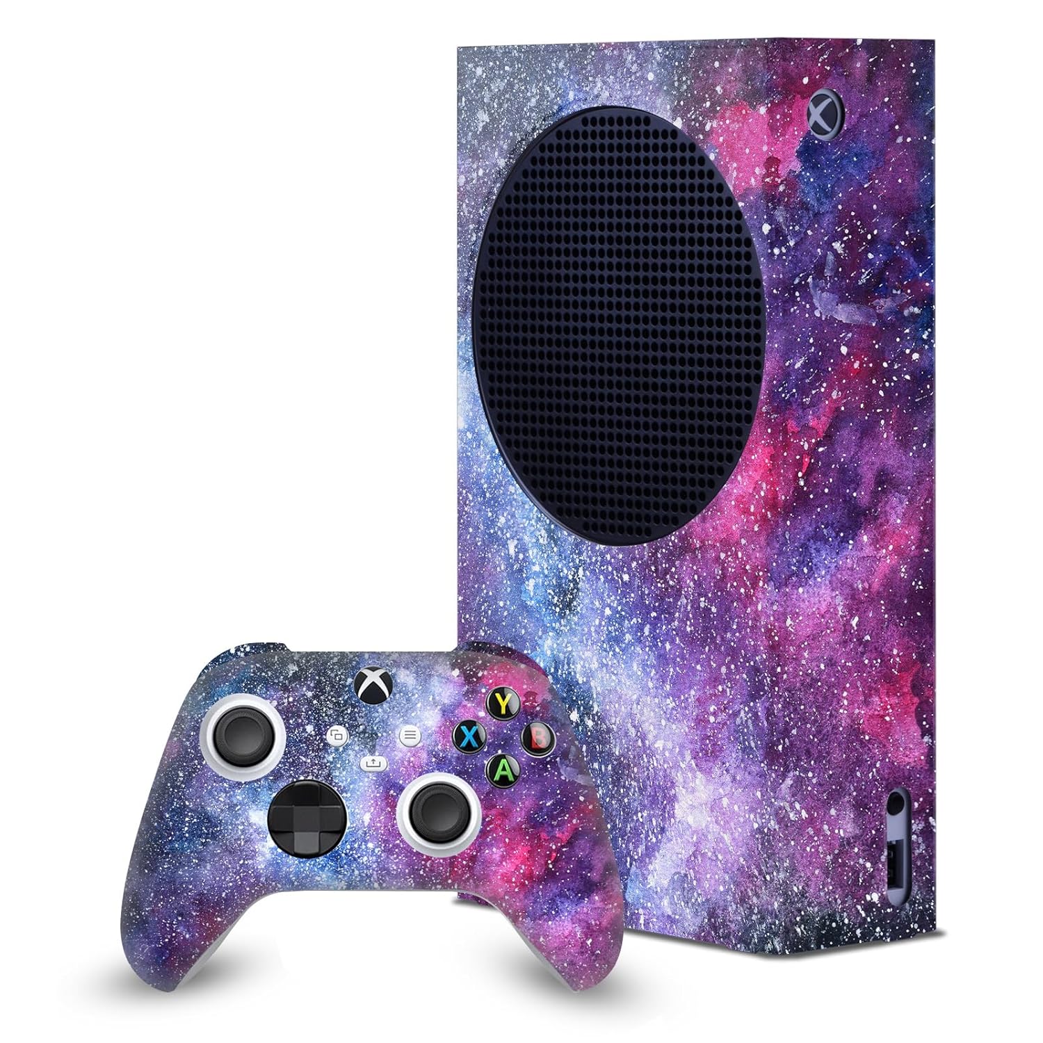 Head Case Designs Officially Licensed Anis Illustration Galaxy Art Mix Game Console Wrap and Game Controller Skin Bundle Compatible With Xbox Series S Console & Controller Bundle