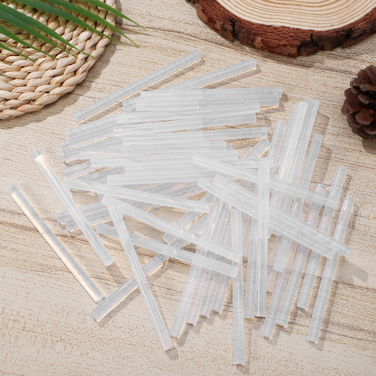 VILLCASE Stick Di Colla Da 100 Pezzi Stick Di Colla A Caldo Trasparenti 7X100mm Mini Stick Di Colla A Caldo Stick Di Colla Hot Melt Piccoli Stick Di Colla Per Lavori Di Riparazione