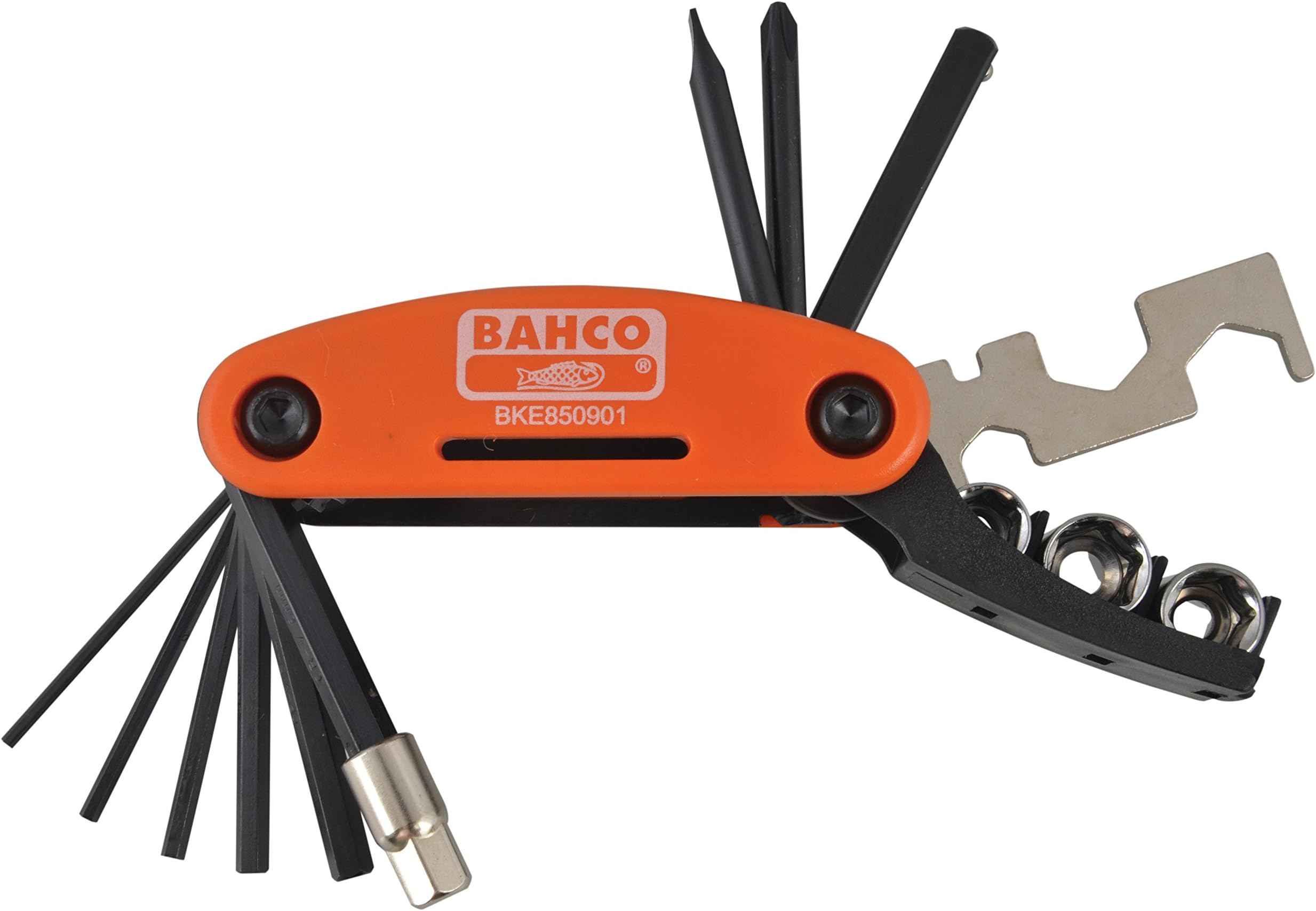 Bahco Multi Bike Pocket Tool, Compact Multi‑Function Repair Tool with Essential Bits and Fold‑Out Design for On‑The‑Go Adjustments and General Bike Maintenance