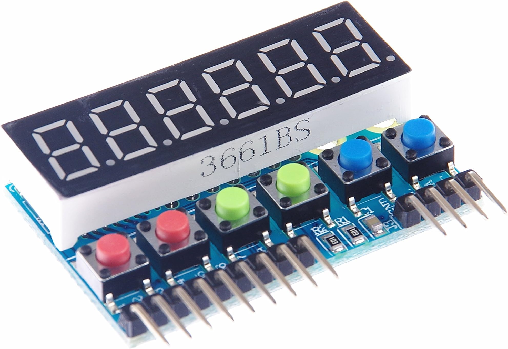 LM YN TM1637 0.36" 6-Digit Digital Display Control Module Key scan module 6-Digit 8 Segment DC3.3-5V IIC interface for Arduino