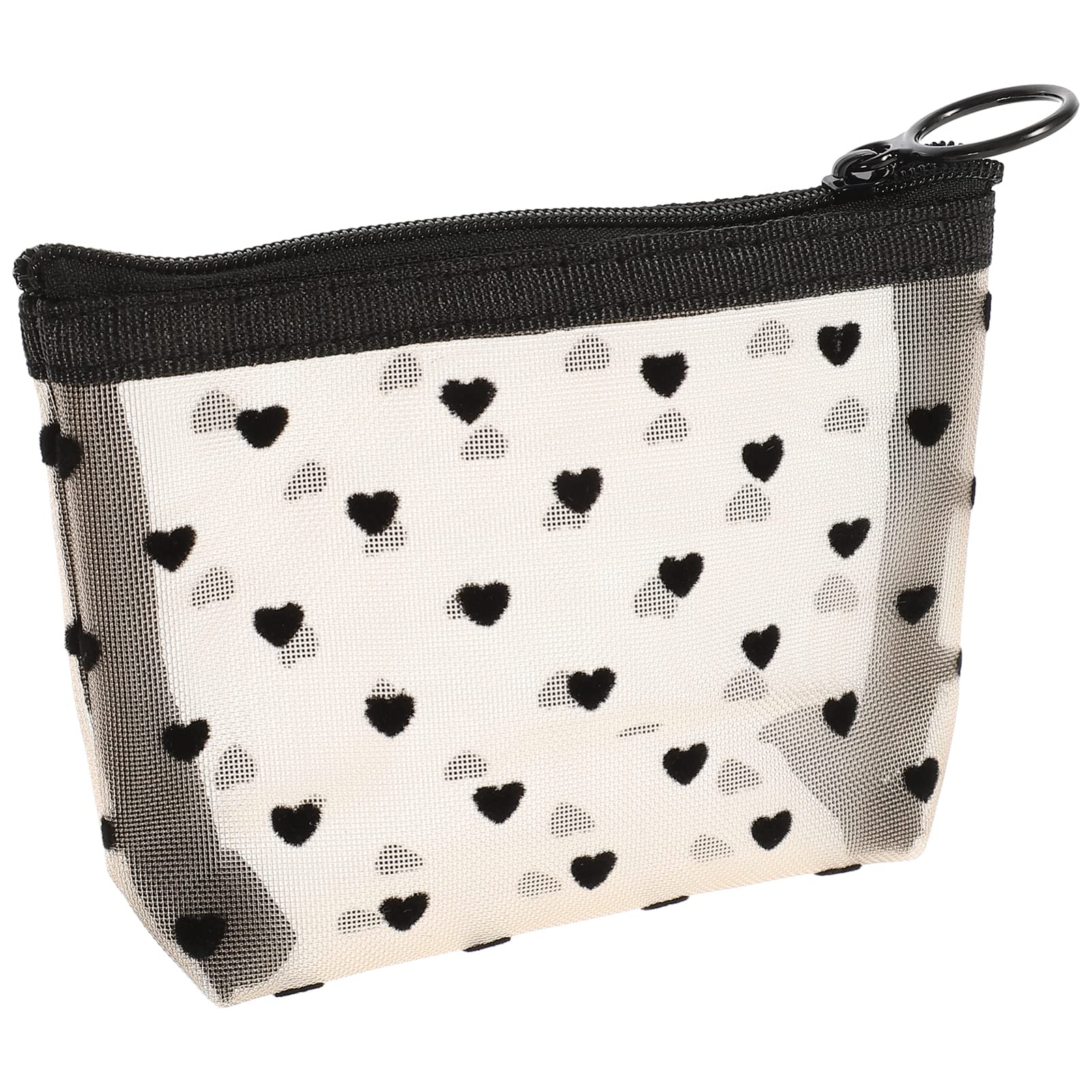 Housoutil 4juegos Bolsa De Maquillaje Transparente Multi-función Organizador De Cosméticos Portátil para Neceser De y para Artículos De Aseo y Cosméticos De Puntos Negros