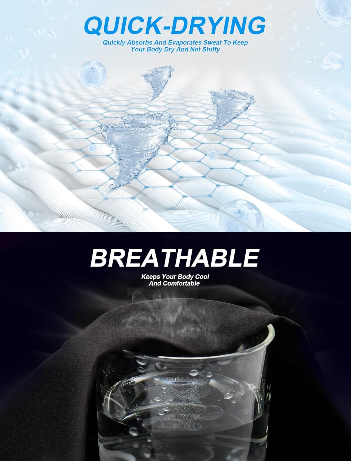 Mens Running Shorts 2 in 1 Gym Workout Shorts 7 inch Quick Dry Athletic Short with Liner Zip Pockets - Image 6