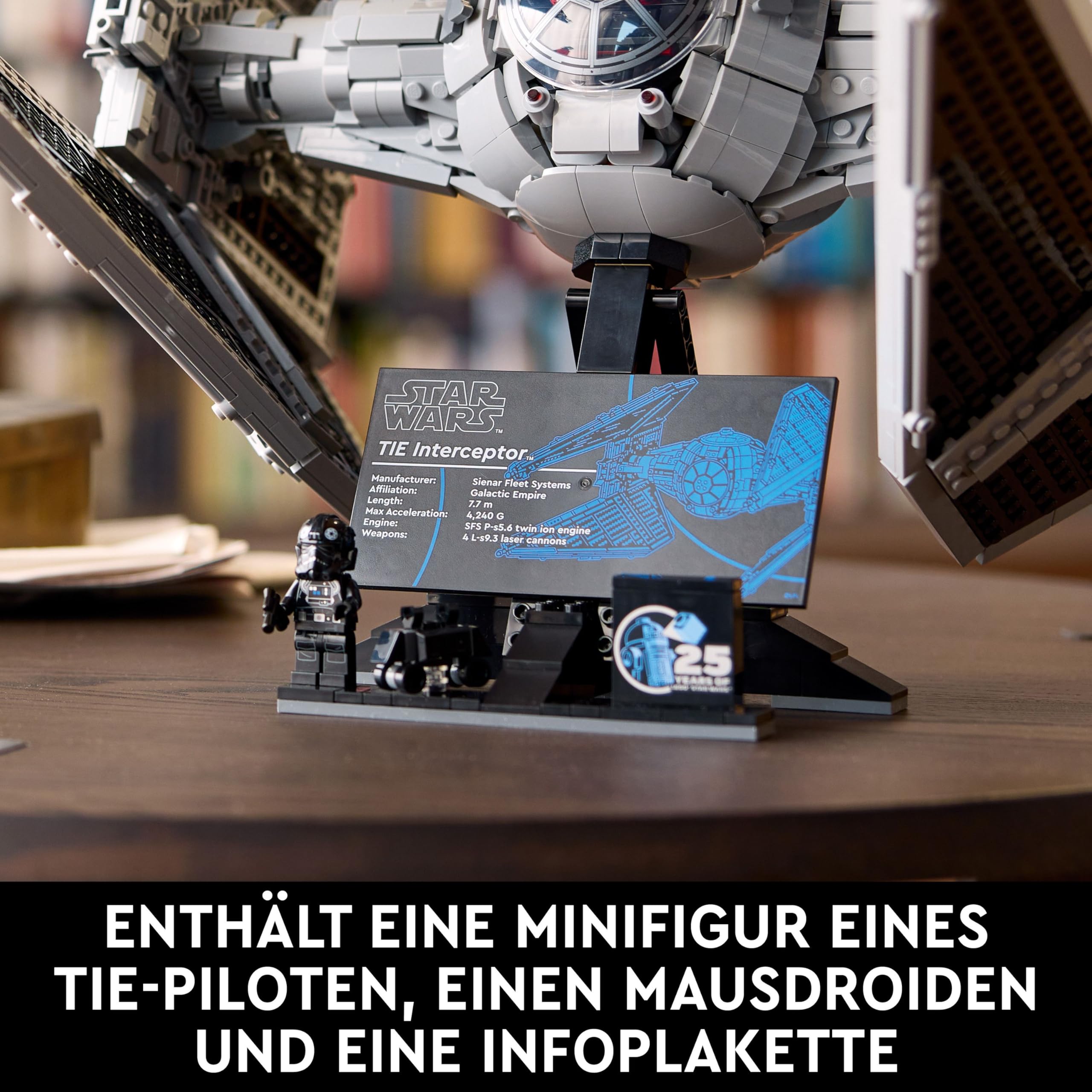LEGO Star Wars TIE-Abfangjäger, kreatives Bauset aus der Ultimate Collector Series für Erwachsene, Modell eines Sternjägers Steinen, Geschenk für Fans, Sammlerstück, UCS-Set 75382