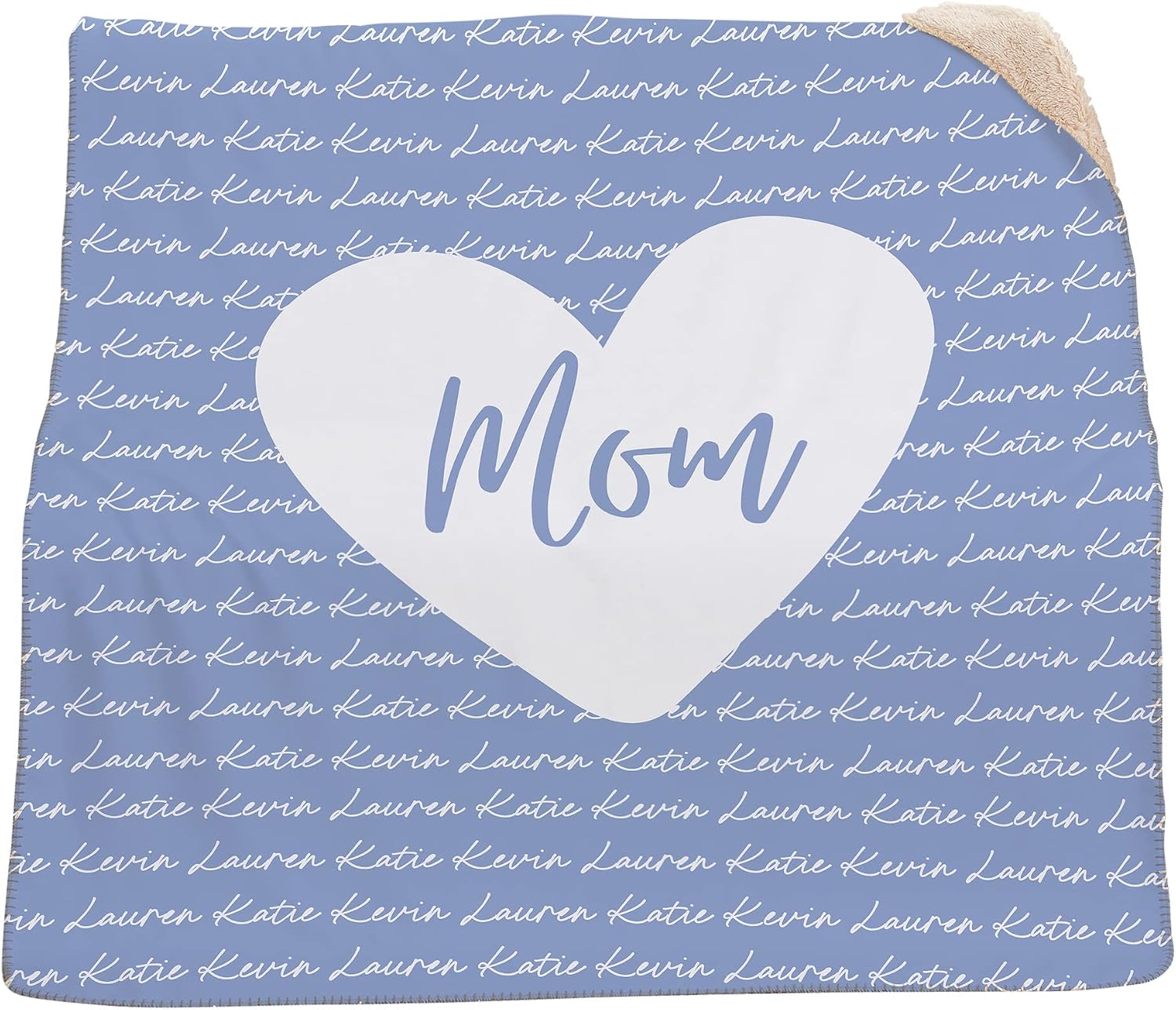 Personalization Universe Family Heart Personalized 50x60 Plush Fleece Blanket