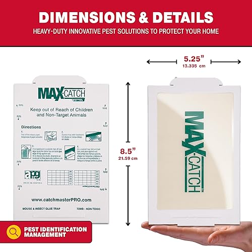 Miniatura 4 de Catchmaster Max-Catch - Trampa de pegamento para ratones e insectos, 72 unidades, trampas para ratones interiores para el hogar, bandeja adhesiva