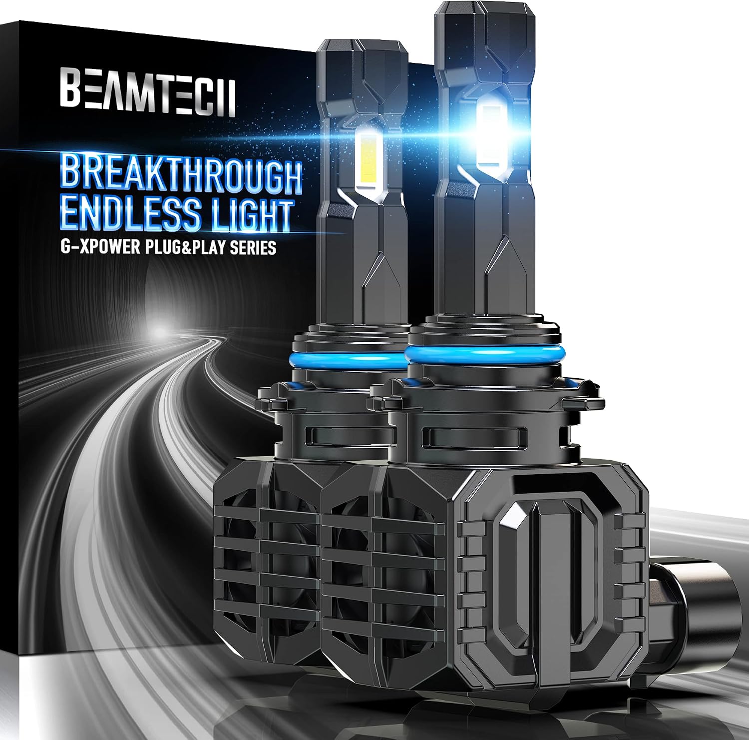 BEAMTECH 9006 LED Bulbs,20000LM 100W 6500K Xenon White HB4 Conversion Kits High Power Plug and Play Halogen Replacement