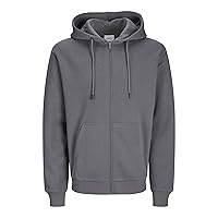 JACK & JONES Zip Hoodie Plain Zip Hoodie Castlerock L Castlerock L