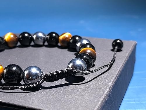 Vista 42 de Triple Protection Bracelet for Women Amethyst Crystal Bracelet Handmade Crystal Beads Bracelet (6mm, Black Onyx)