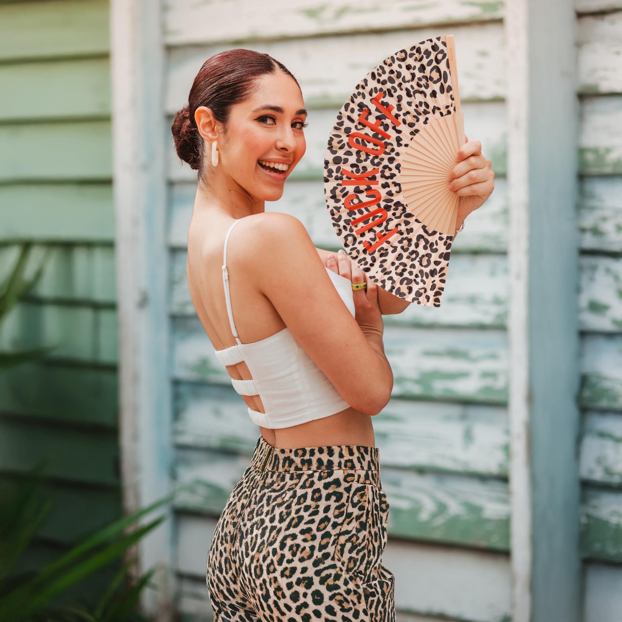 Fisura, Original Folding Handheld Fan with Fun Message โF*ck offโ - Image 3