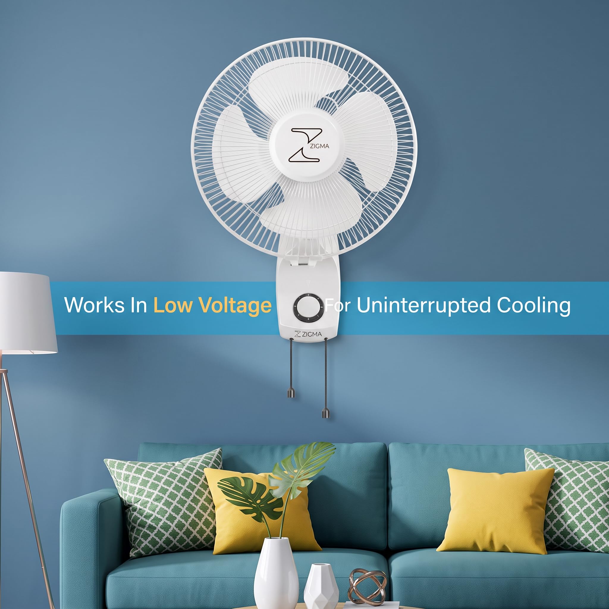 ZIGMA Charm Wall Fan - Powerful & Quiet Cooling -4 ZIGMA Charm Wall Fan - Powerful & Quiet Cooling -4