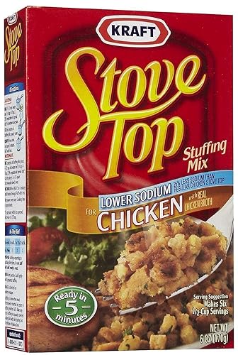 Kraft, Estufa parte superior, relleno mezclar, pollo, inferior de sodio, 6oz (Pack de 3)