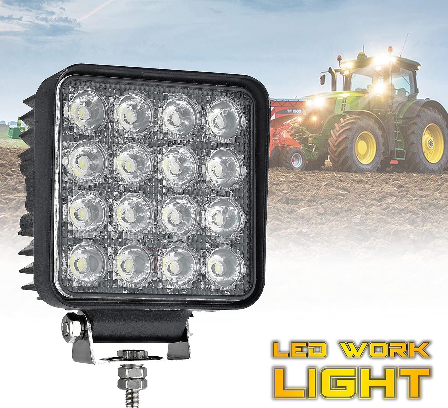 Ryme Automotive LED Work Light 48W Class 5-2500 Lumens · Spotlight Truck, Car 4x4, Tractor · 9-32 V · IP67 — view 5