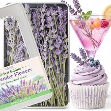 Curnue 50+ Edible Lavender Sprigs for Cocktails & Drinks Garnish