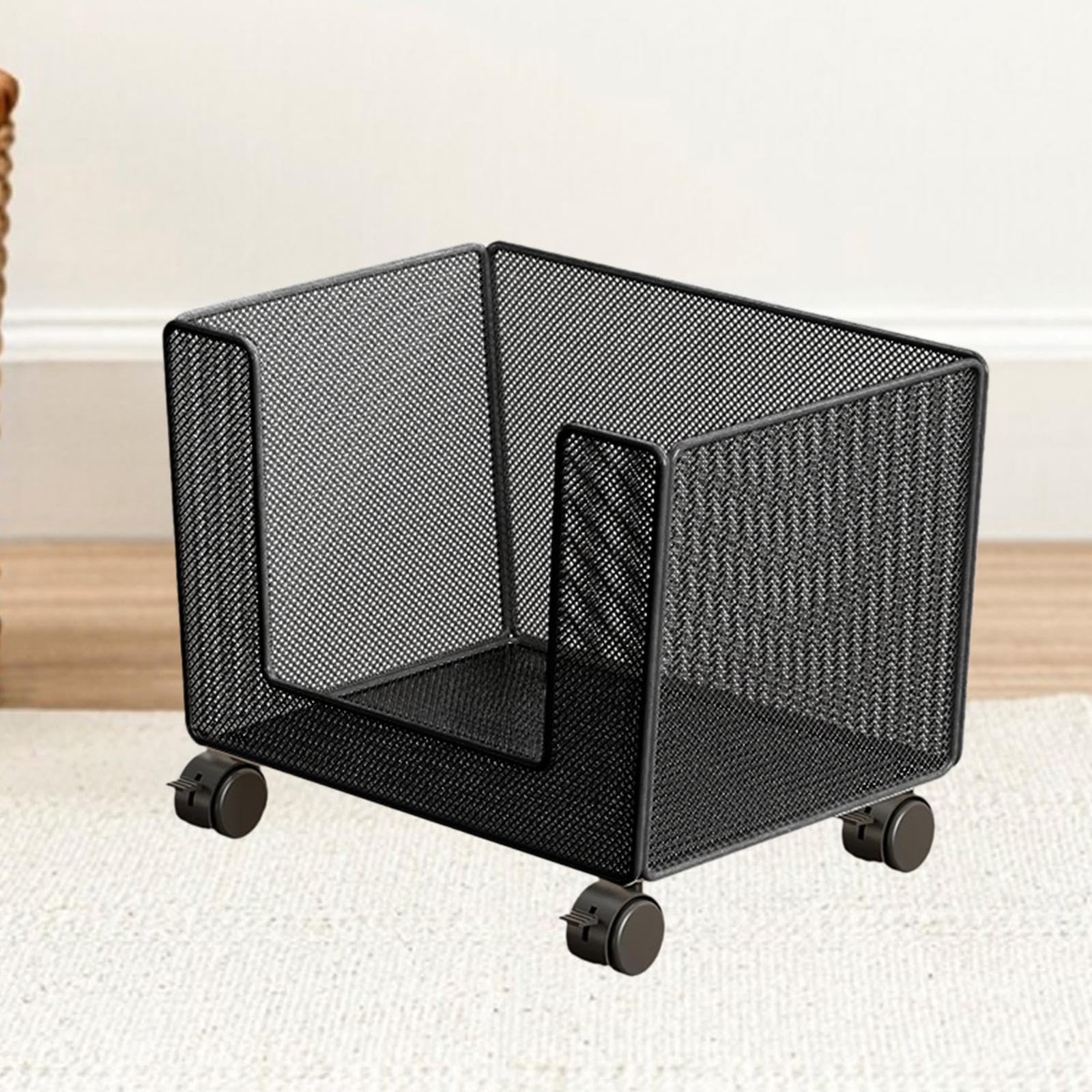 Carro Archivador con Ruedas para Organizar Y Accesorios, Negro, Individual