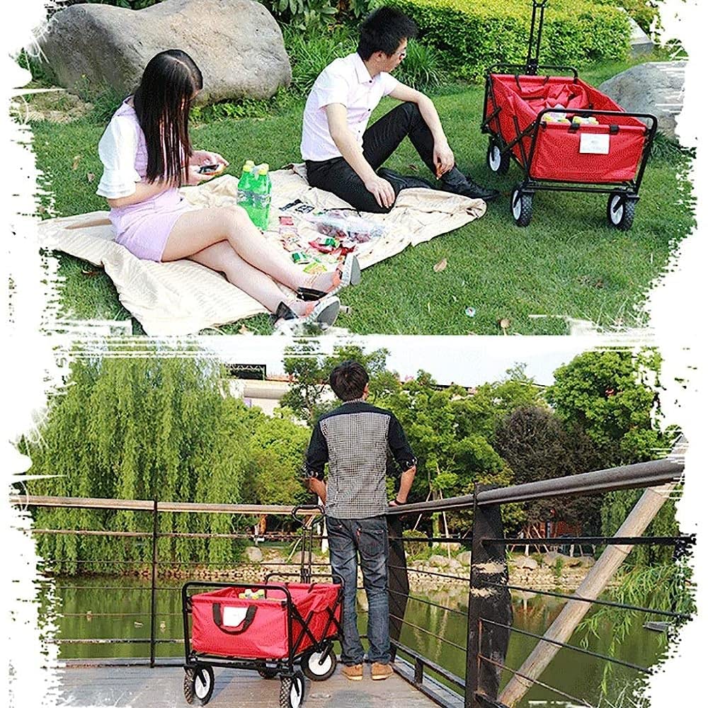 Carrelli, Carrello da Giardino Pieghevole Carrello per carichi Pesanti Carrello per la Spesa Multifunzione Carico: 80 kg