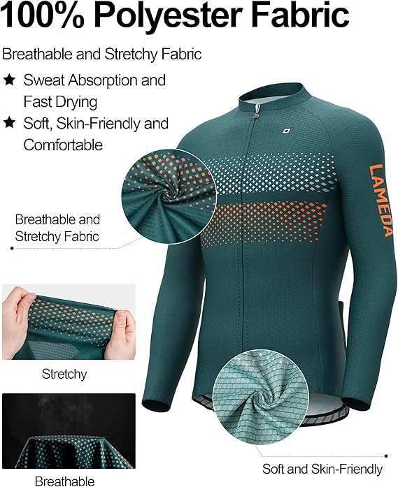 LAMEDA Fietsshirt voor heren, mountainbike-shirt met lange mouwen