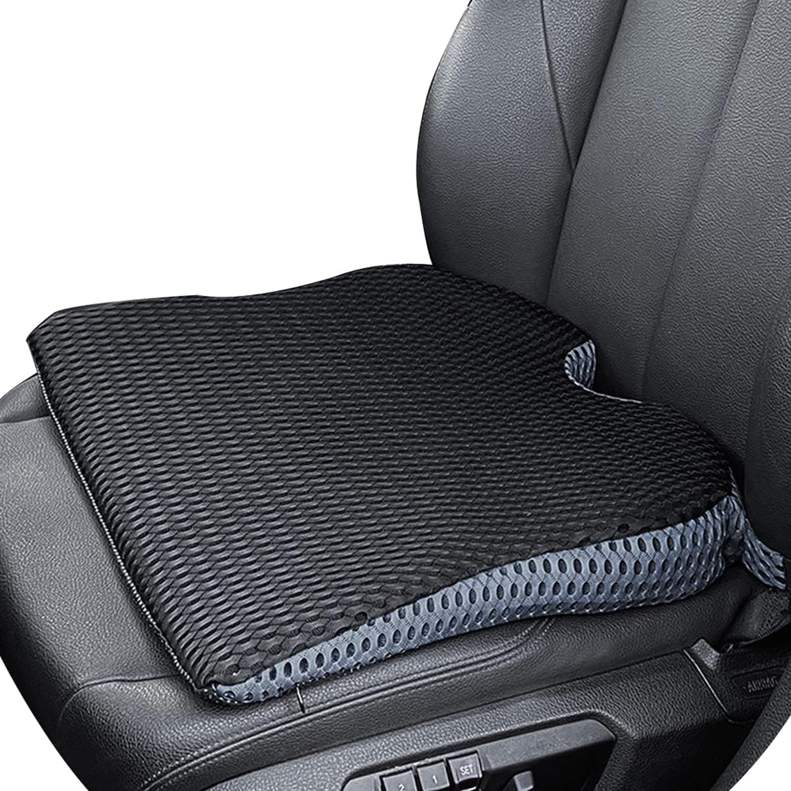 Cojín De Asiento De Cuña para Coche, Asiento De Conductor, Silla De Oficina, Sillas De Ruedas, Soporte para Coxis, Cojín De Espuma Viscoelástica para Alivio De La Ciática,Gris
