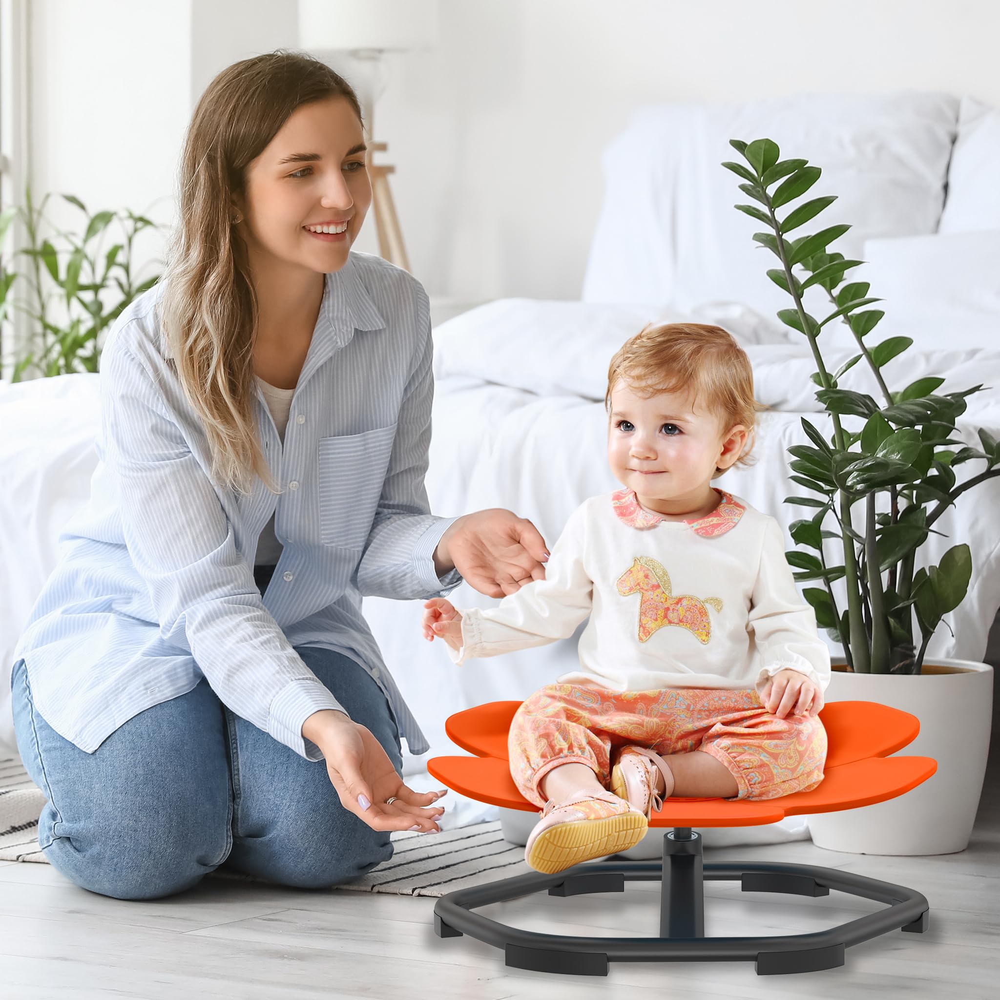 FIVMEN Carrousel Chaise pivotante pour autisme pour enfants Entraînement coordination physique et équilibre sensoriel Tabouret rotatif pour enfants