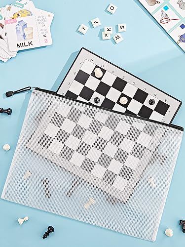 Miniatura 5 de JARLINK Paquete de 18 bolsas impermeables con cremallera de 8 tamaños, paquete de 20 bolsas de malla con cremallera de 10 colores, multiusos para