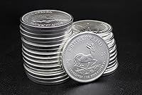 Vista 2 de 2025-1 oz South African Silver Krugerrand Coin Brilliant Uncirculated with Certificate of Authenticity 1 Rand Seller BU