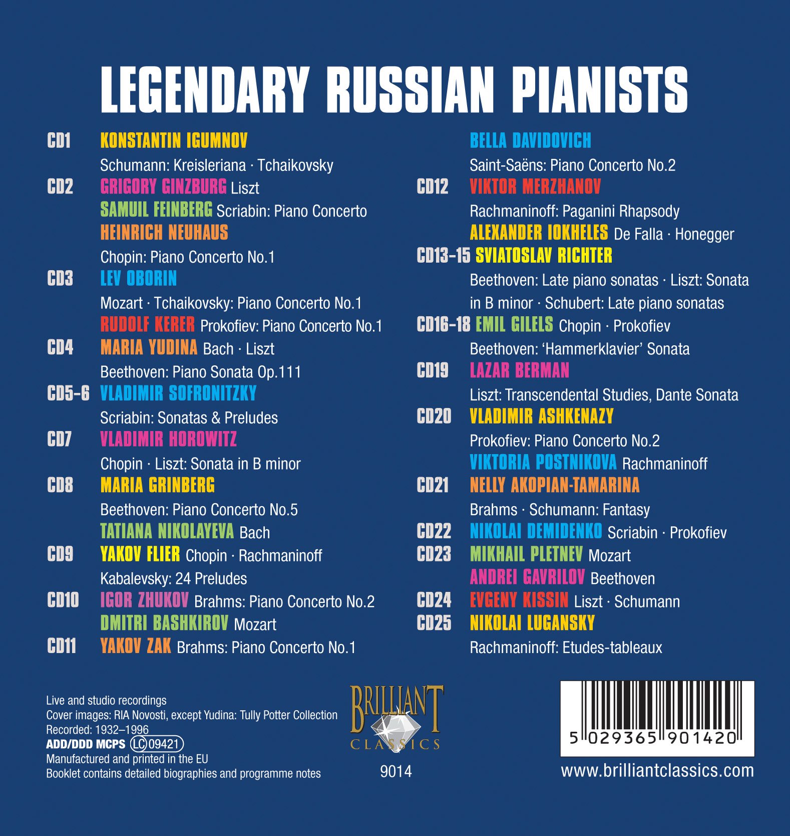 Legendary Russian Pianists