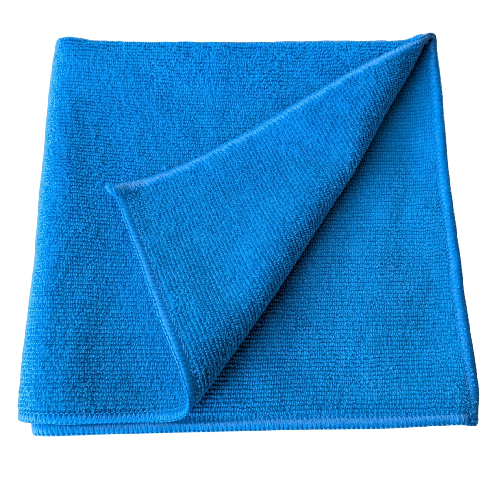 Premium Microfibre Cleaning Cloths Soft Absorbent All Purpose Towels - 10 Pack (Pale Blue, 40 cm x 40 cm)