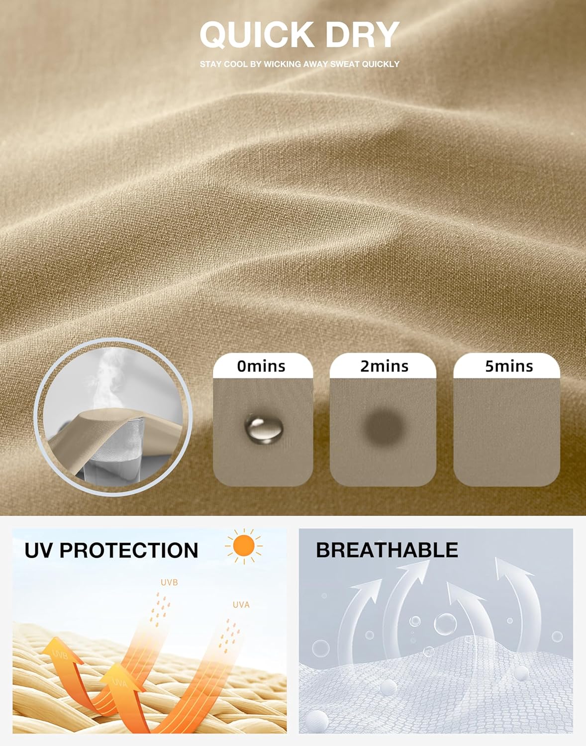 G Gradual Women's 7" Hiking Cargo Shorts Quick Dry Lightweight Golf Outdoor Work Summer Travel Shorts with Pockets - Image 4