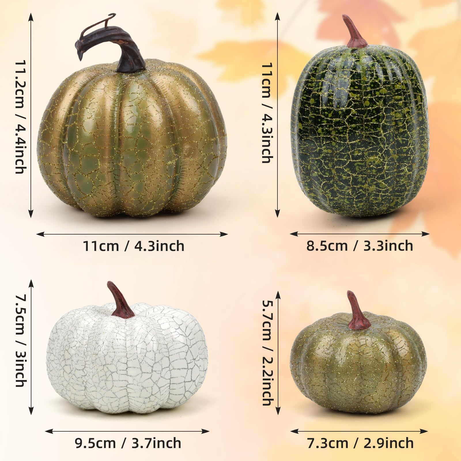 10 Pcs Artificiel Faux Citrouilles Mousse Simulation Automne Automne Récolter Ferme Cuisine Halloween Décoratif - Couleur aléatoire