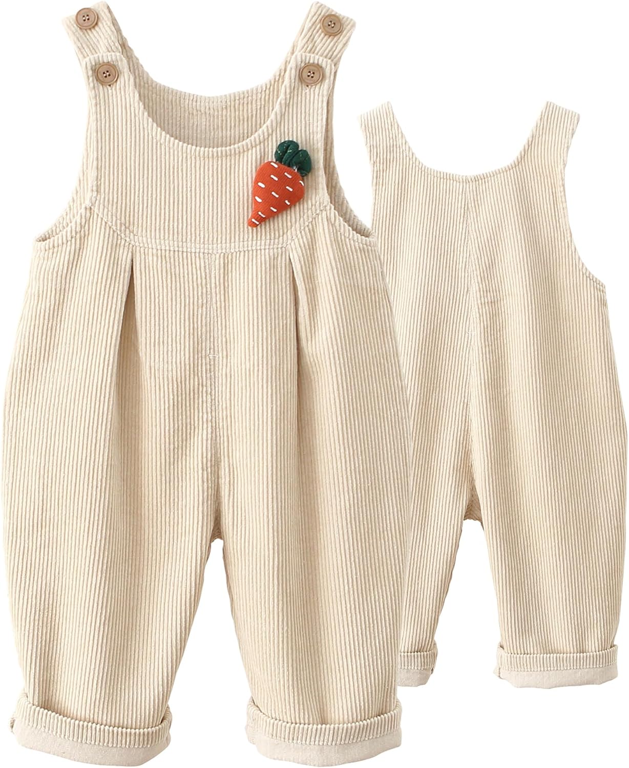SEAUR Newborn Infant Suspender Pants Overalls Baby Jumpsuit Boy Girl Fall Winter Corduroy Pants Trousers with Pockets